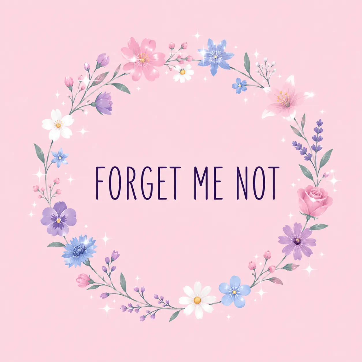 Bouquet: Forget Me Not cover art by Neural Nets and Pretty Patterns