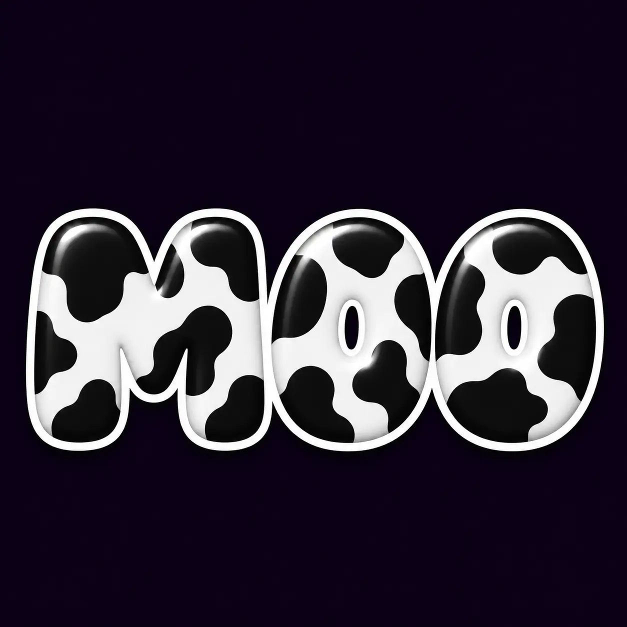 One Word: Moo cover art by Neural Nets and Pretty Patterns